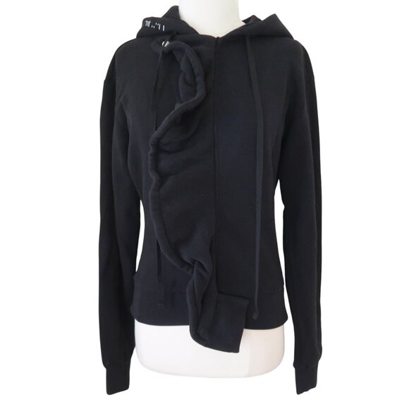 UNRAVEL PROJECT Ben Taverniti Ruffle Front zip Hoodie NWT sz XS - Picture 1 of 8